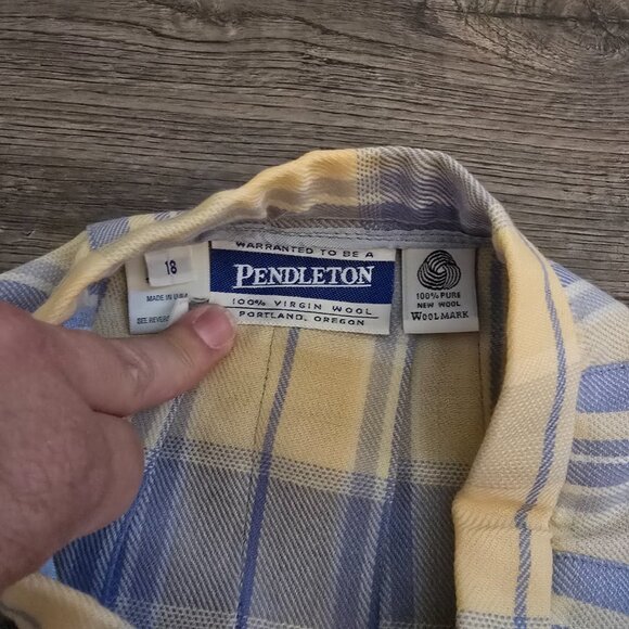 Vintage Pendleton Tartan Plaid Pleated Wool Skirt Size 18 - Picture 4 of 4